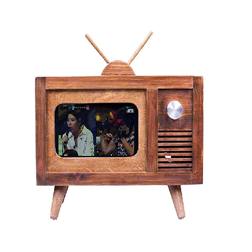 JBWOOD Classic Solid Wood TV Stand Holder Cradle Dock Desktop Home Decoration for iPhone 5